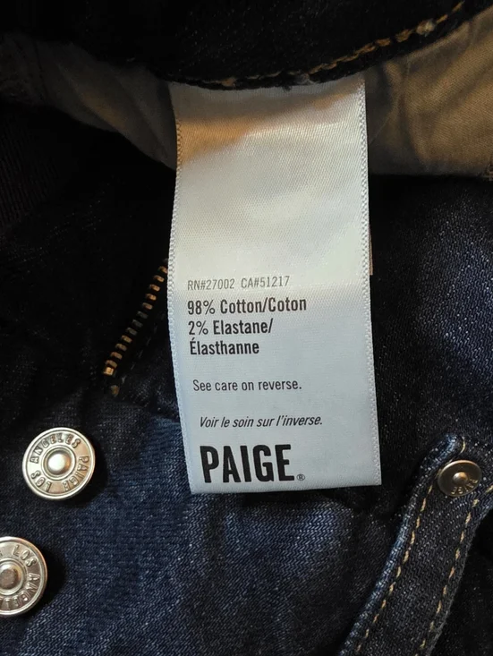 Paige Dion High Rise Cargo Flare Jeans Gracie Lou Dark Wash Y2K 90s Size 27 - Picture 11 of 11